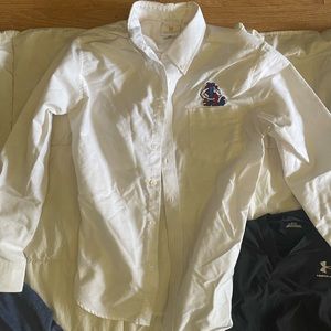 White school dress shirt , boys youth 12